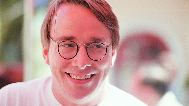 Linus Torvalds, creador de Linux, en 1991