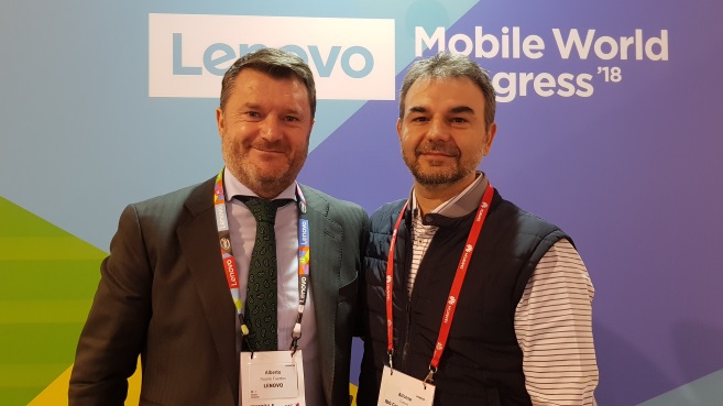 Lenovo y Alberto Ruano en MWC2018