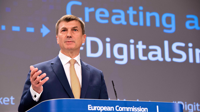 Andrus Ansip, vicepresidente de la Comisión Europea y responsable del Mercado Único Digital