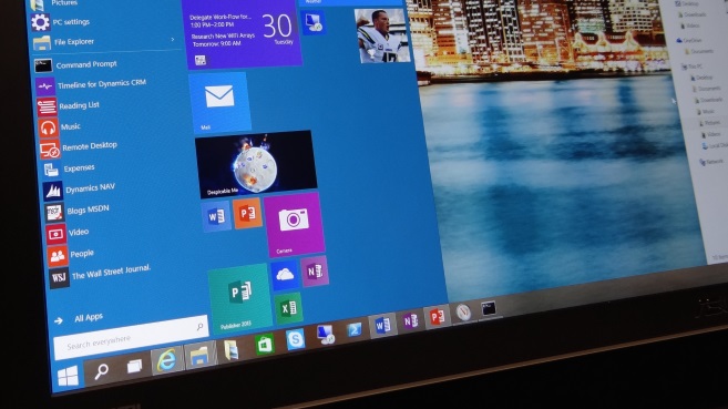 Windows 10 screen