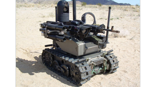robot soldado, inteligencia artificial, arma
