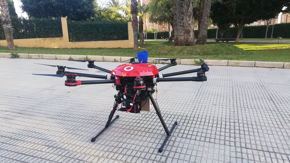 dron 5g vodafone