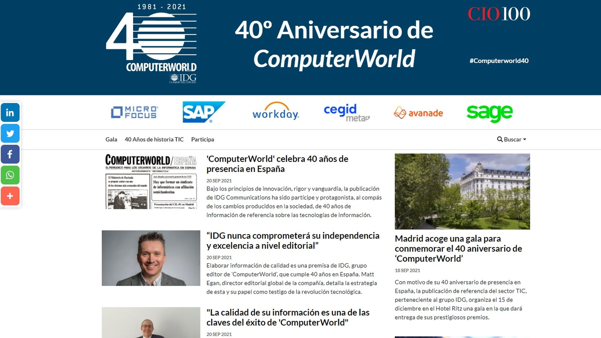 web 40 años computerworld