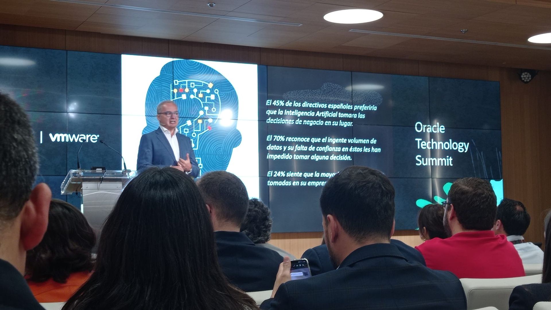 Albert Triola, director general de Oracle en España, durante el Oracle Technology Summit 2023 en Madrid.
